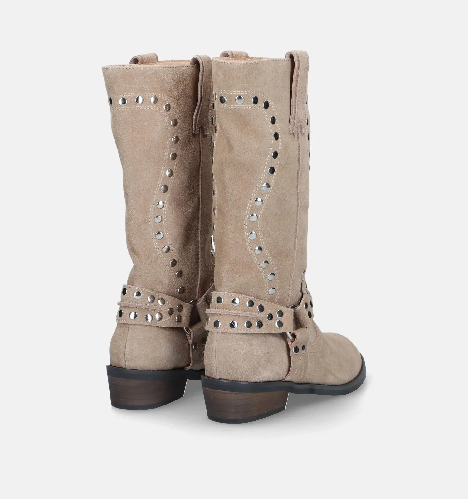 Alma Blue Cowboy boots beige