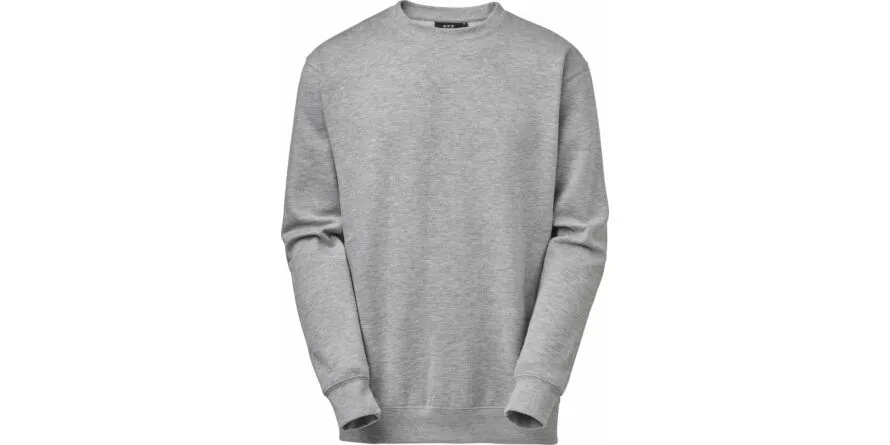 Basic sweatshirt, unisex, grijs gevlekt
