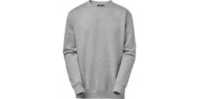 Basic sweatshirt, unisex, grijs gevlekt