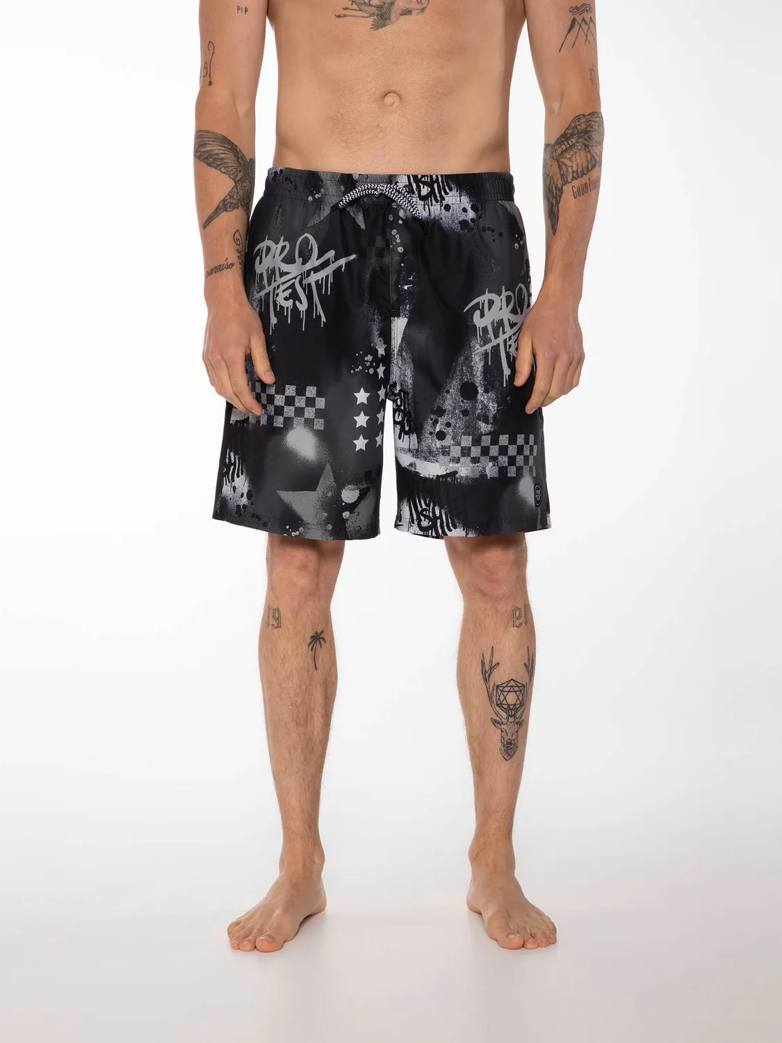 Beachshort Protest Men Jam True Black