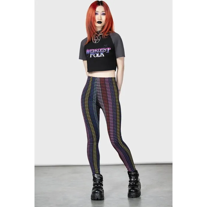 DAMES TSHIRT (TOP) KILLSTAR  WEIRDEST FOLK COLLAPSED  ZWART