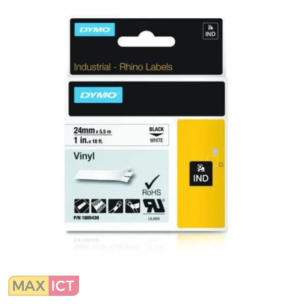 DYMO 1805430 LABELPRINTERTAPE ZWART OP WIT