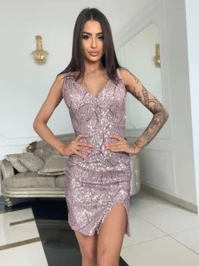 Feestjurk Cameleon Short DIRTY PINK