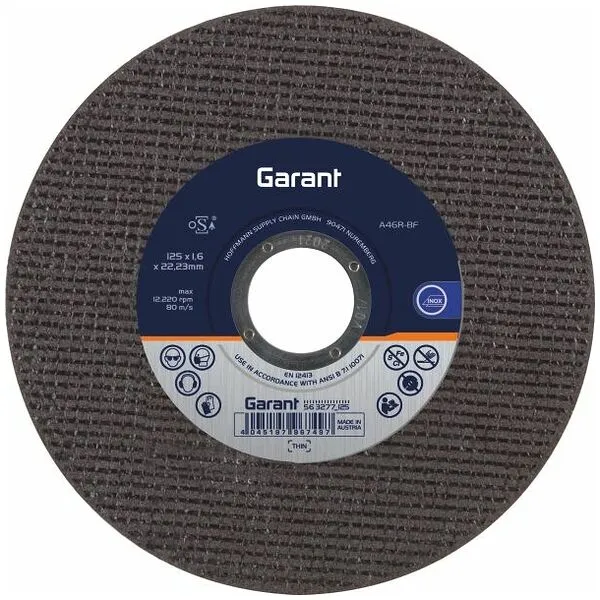 GARANT DOORSLIJPSCHIJF, HOOGRENDEMENTUITVOERING DUN, SCHIJF⌀: 115MM