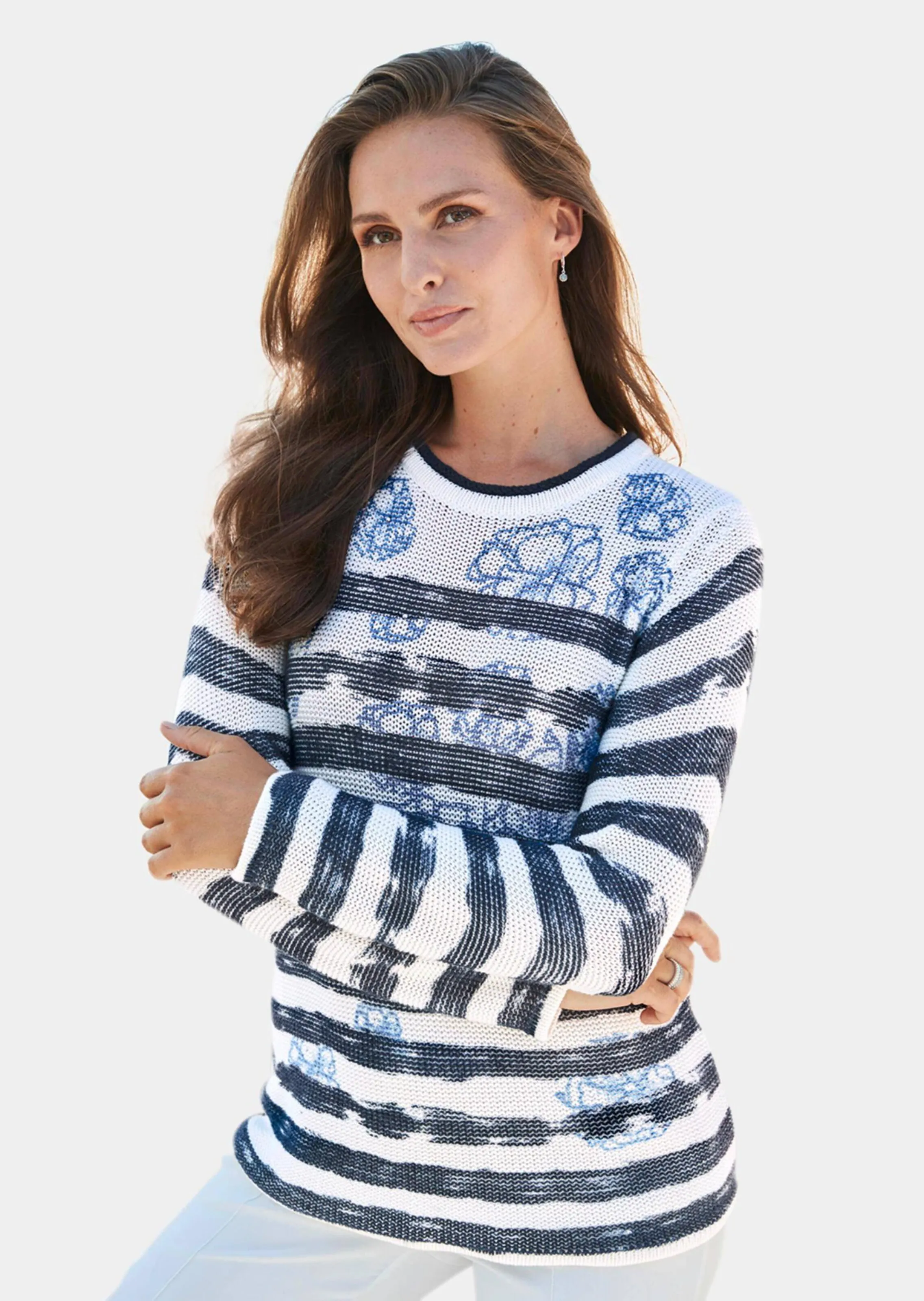 GOLDNER SPORTIEFVROUWELIJKE GEDESSINEERDE PULLOVER