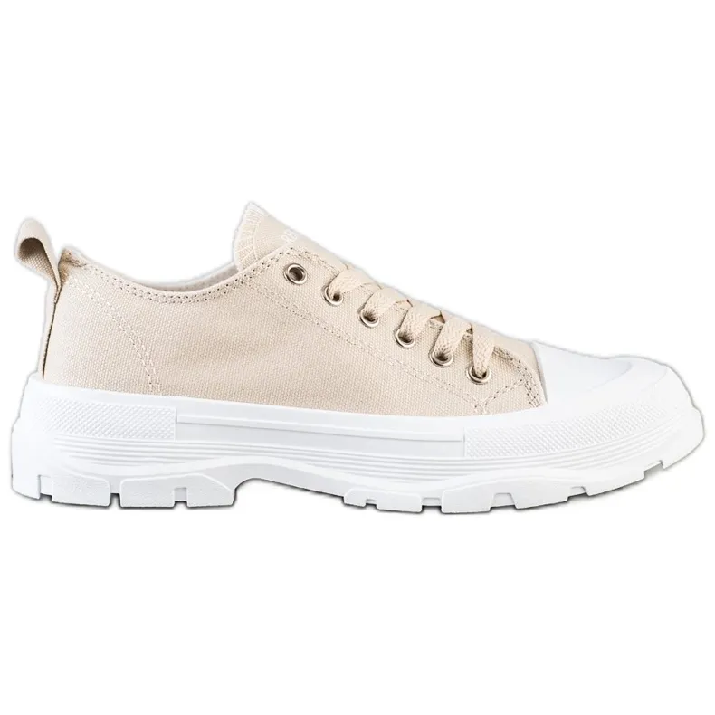 Goodin Sneakers op het platform beige