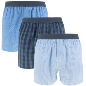 JBS 3-pack wijde boxers blauw  