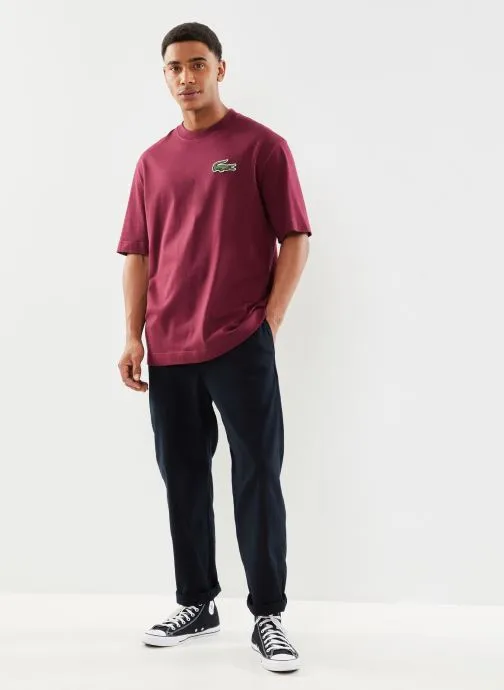      LACOSTE TSHIRT UNISEXE LOOSE FIT M  BORDEAUX   