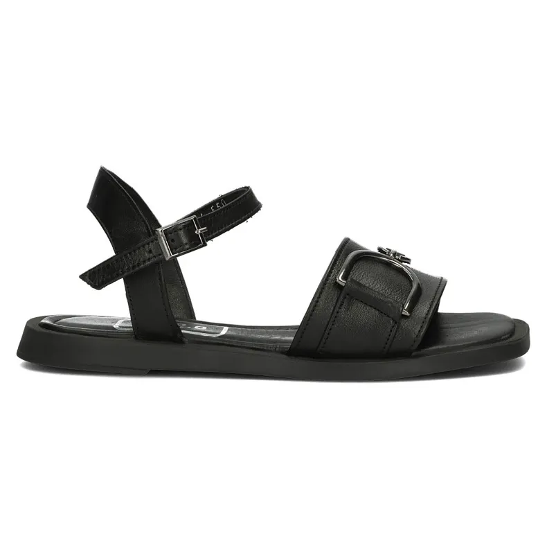 Leren sandalen Filippo DS3901 / 22 Bk zwart