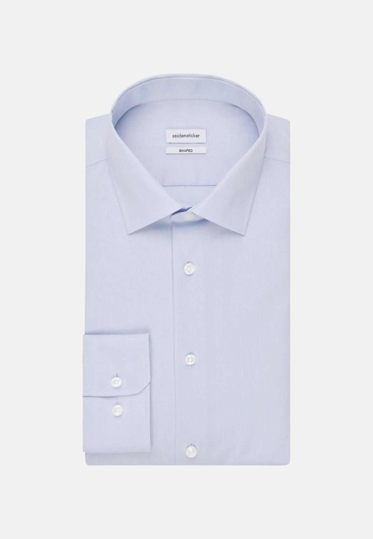 NONIRON FIL A FIL BUSINESS OVERHEMD IN SHAPED WITH KENTKRAAG