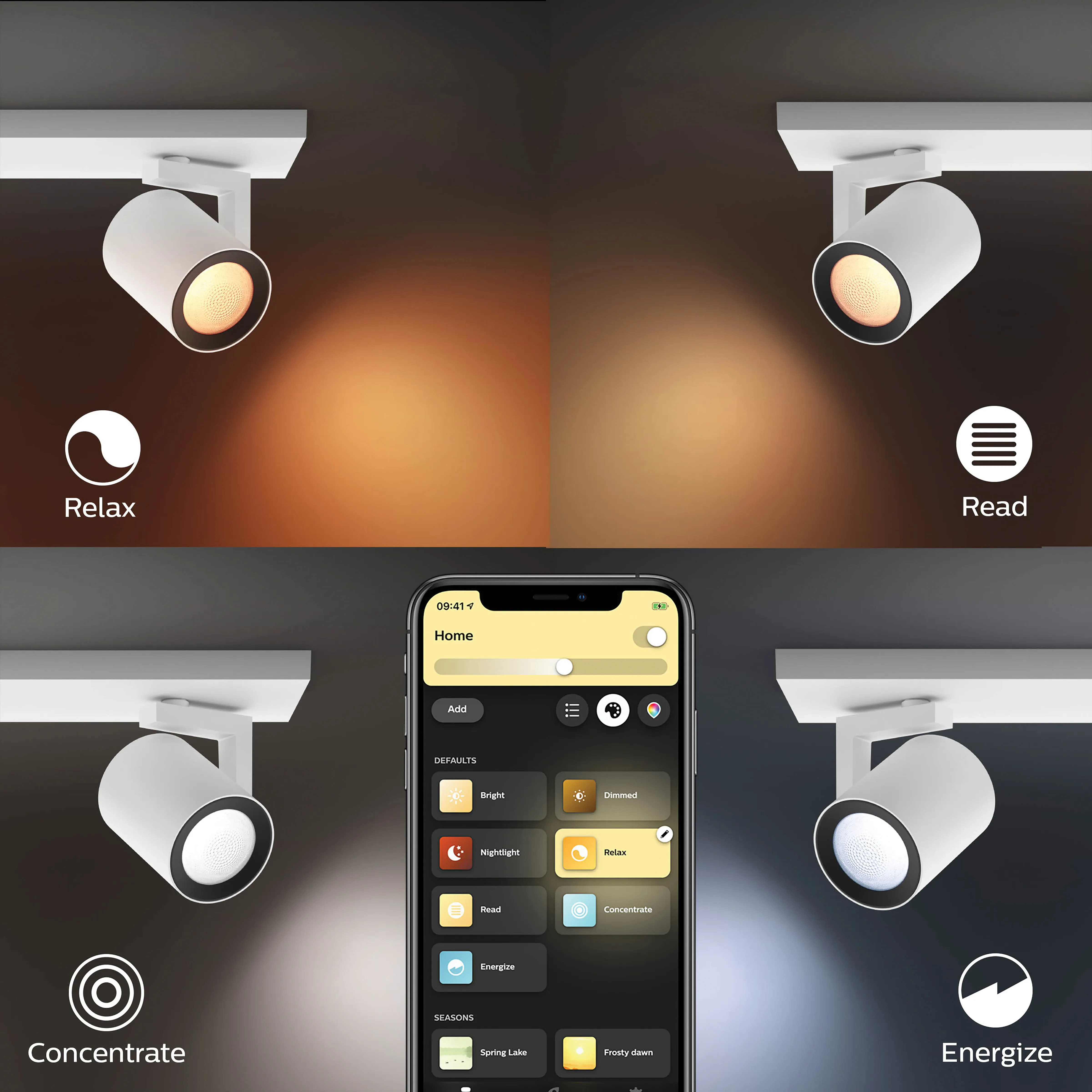 Philips Hue opbouwspot Argenta 4x 5.7W wit