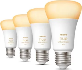 Philips Hue STANDAARDLAMP A60 E27 4 pack WARM TOT KOELWIT LICHT