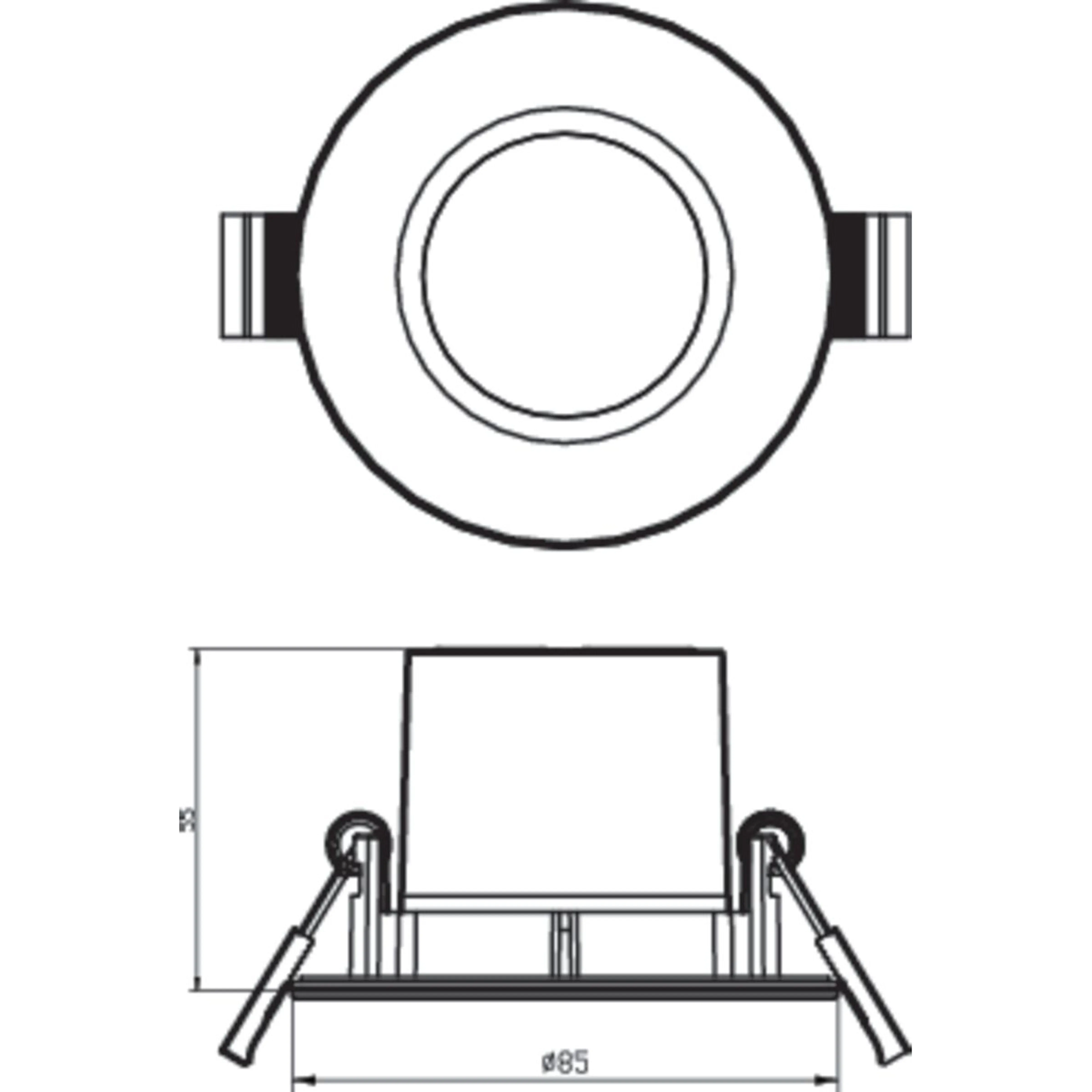 Philips inbouwspot Dive wit 5W 3 stuks