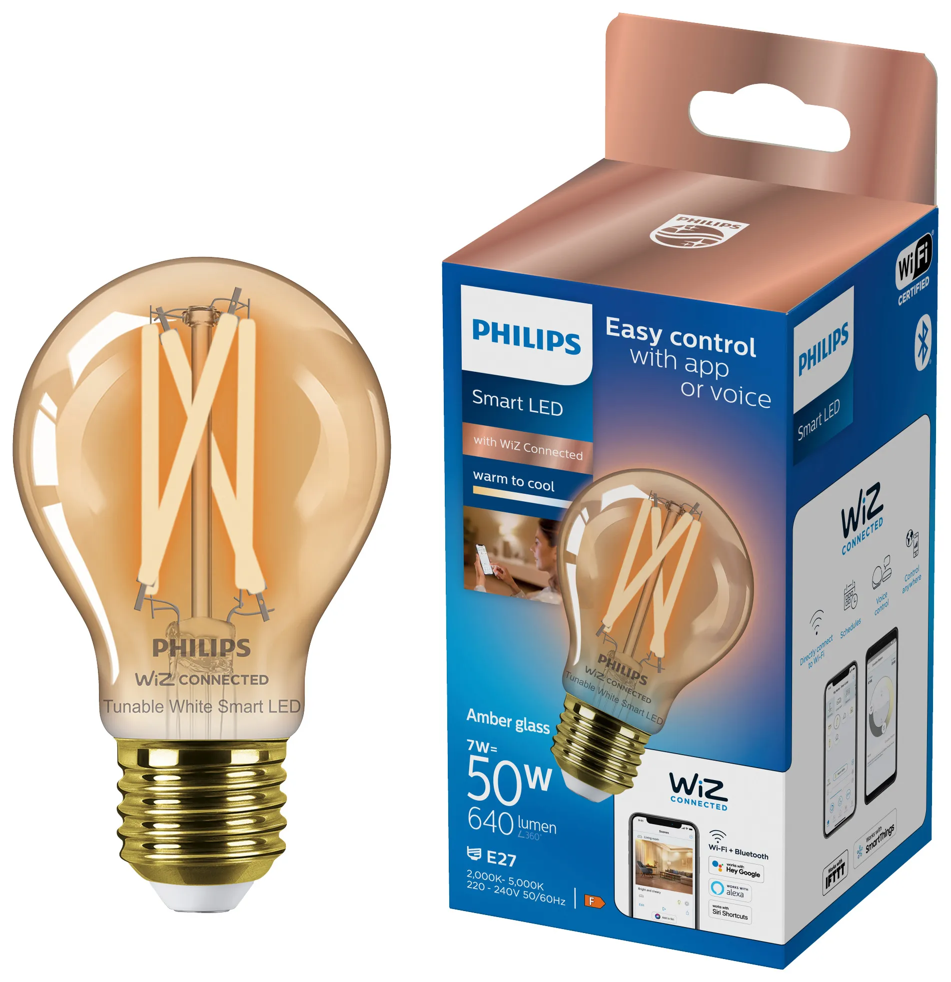 Philips Smart LED filament E27 gold