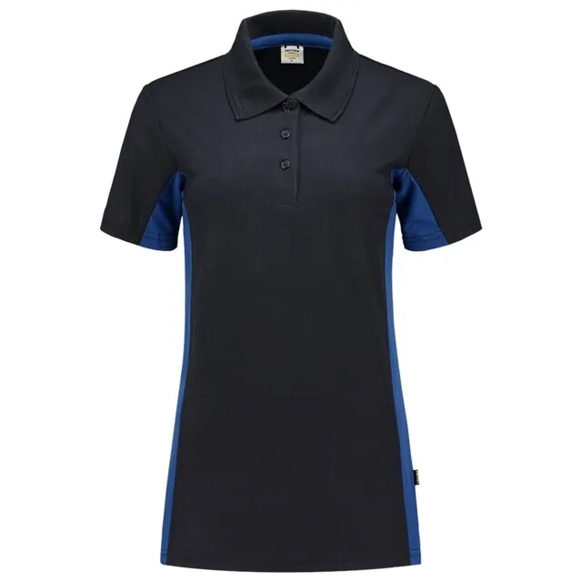 Poloshirt Bicolor Dames 202003 Navyroyal L