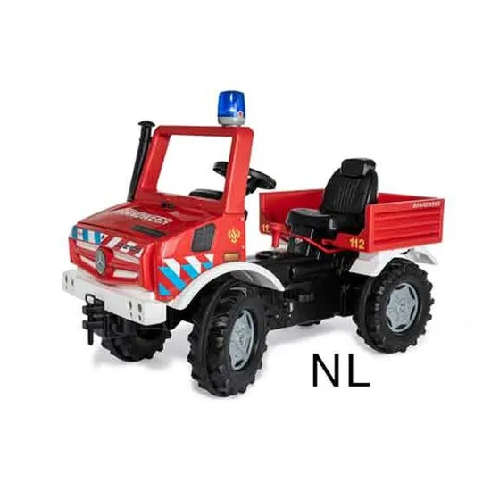 Rolly Toys Brandweer Unimog met 2 versnellingen en rem