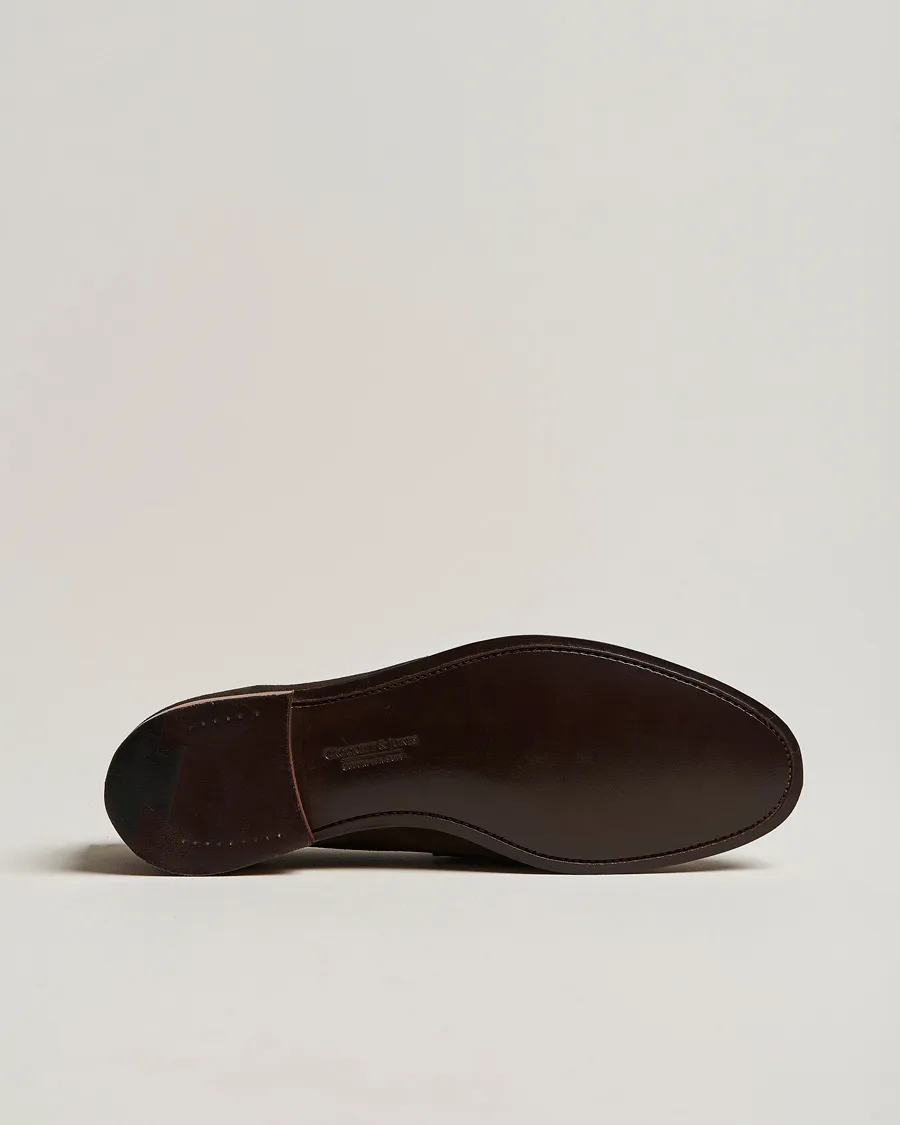 Seaton Unlined Penny Loafer Dark Oak Suede
