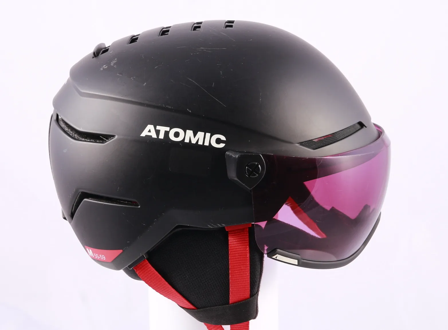 skihelm/snowboardhelm ATOMIC SAVOR VISOR ALL WEATHER S2, HOLO CORE, black/grey/matte, verstelbaar