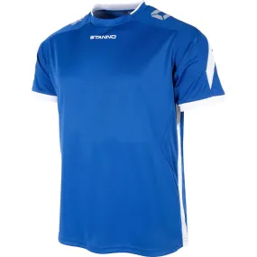 Stanno Drive Shirt Korte Mouw Heren - Royal / Wit