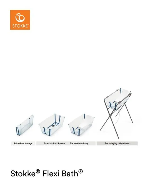 Stokke® Flexi Bath™ Transparant Blue + Stokke® Flexi Bath® Newborn Support
