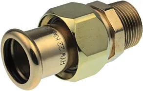 VSH XPRESS KOPER 3DLG KOPPELING VLAKD. 22 MM PERS X 1/2" BU.DR.