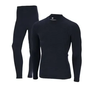 Xtreme Thermoset Heren Merino Wol - Thermoshirt + Thermolegging - Navy Melange   